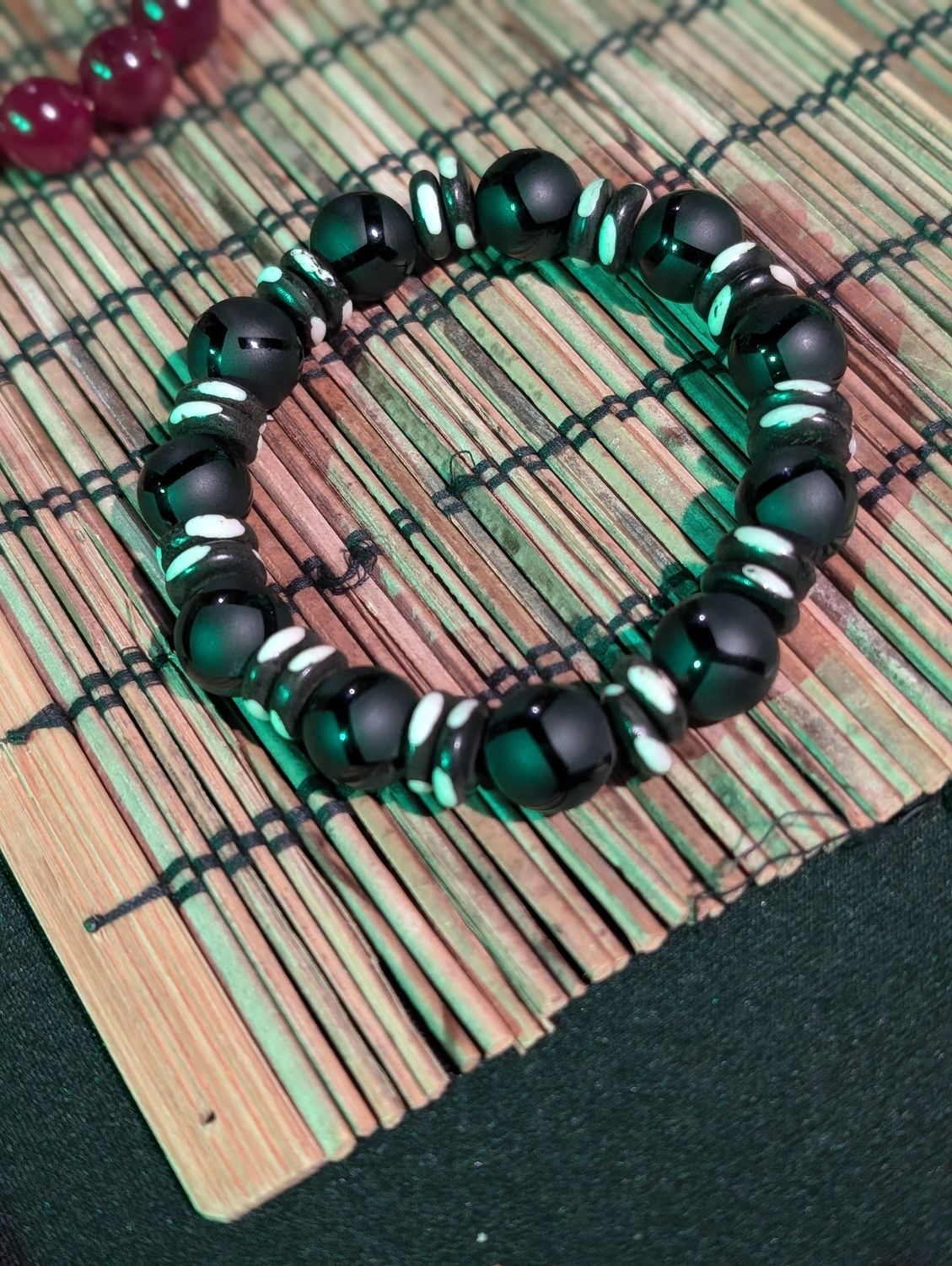 Black and Batik Bracelet