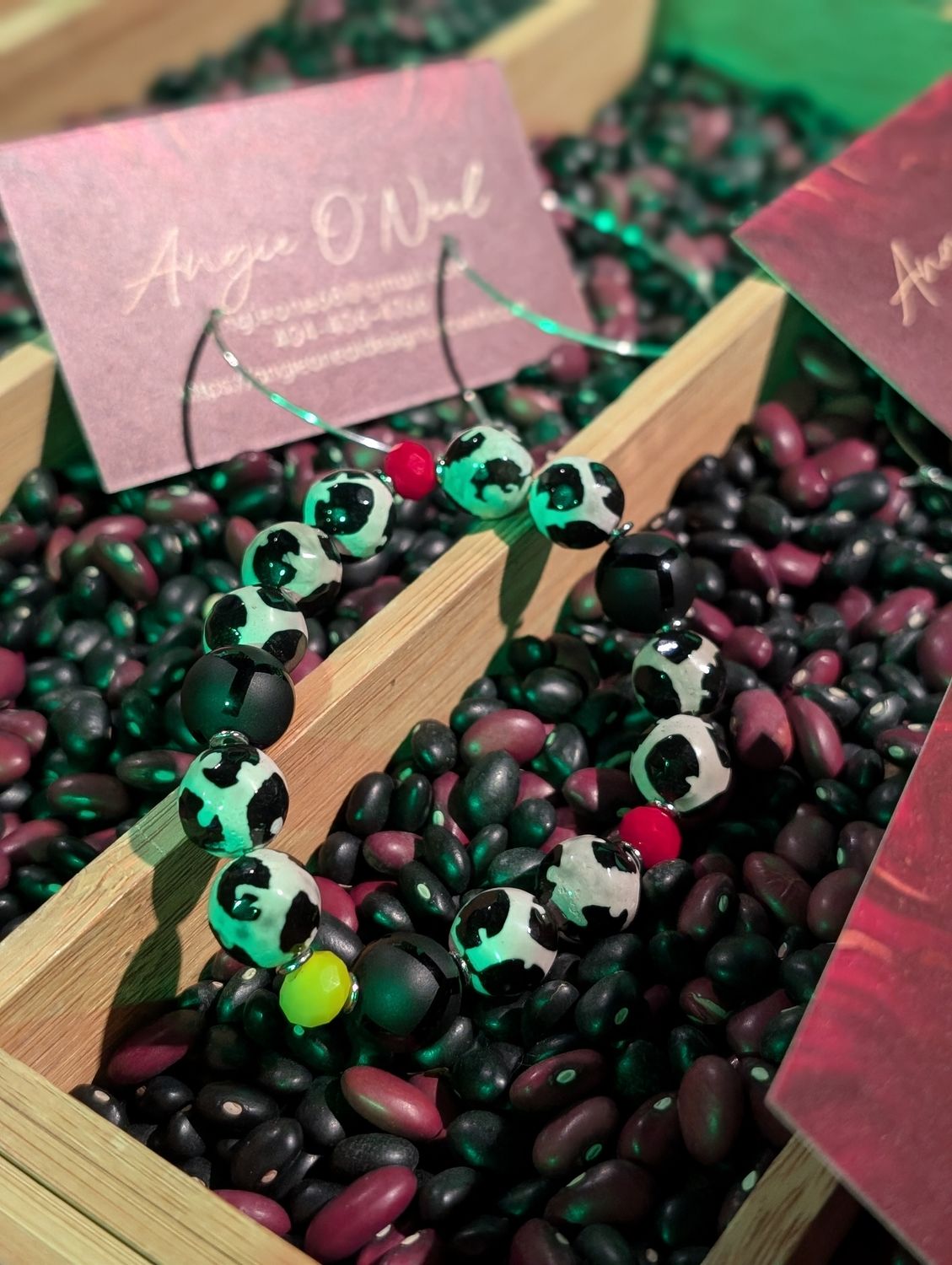 Black, Red and Yellow Deco Bracelet 