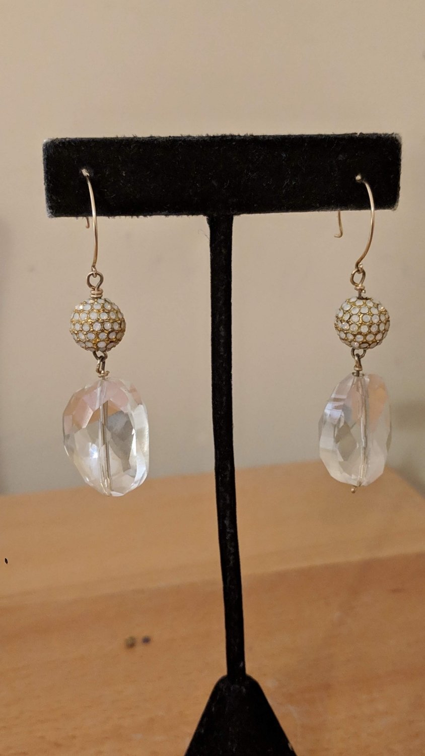 Faceted Crystal Earrings