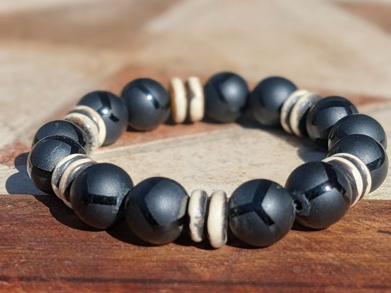 Black and Batik Bracelet