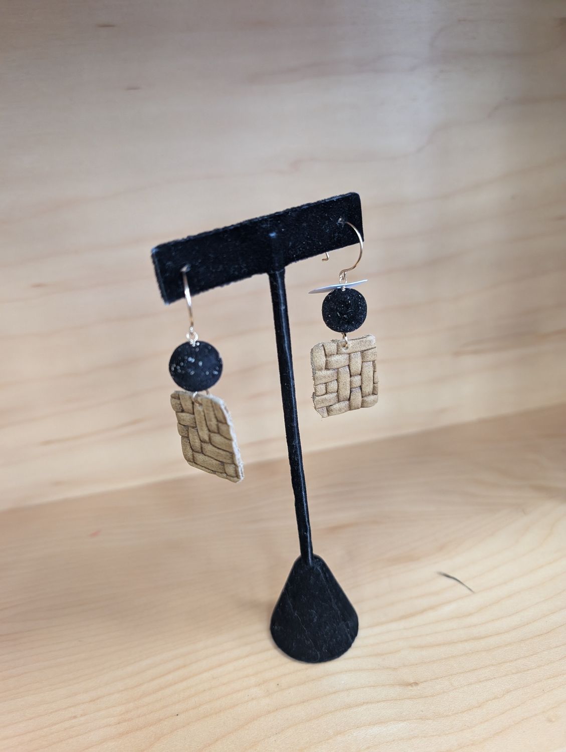 Pom Pom Fabric Earrings