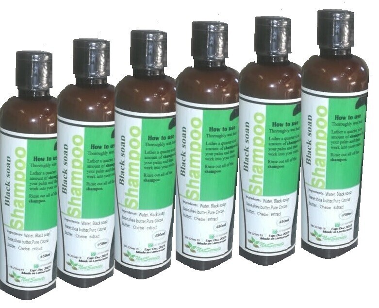 Black Soap Shampoo 450ml x 15 units