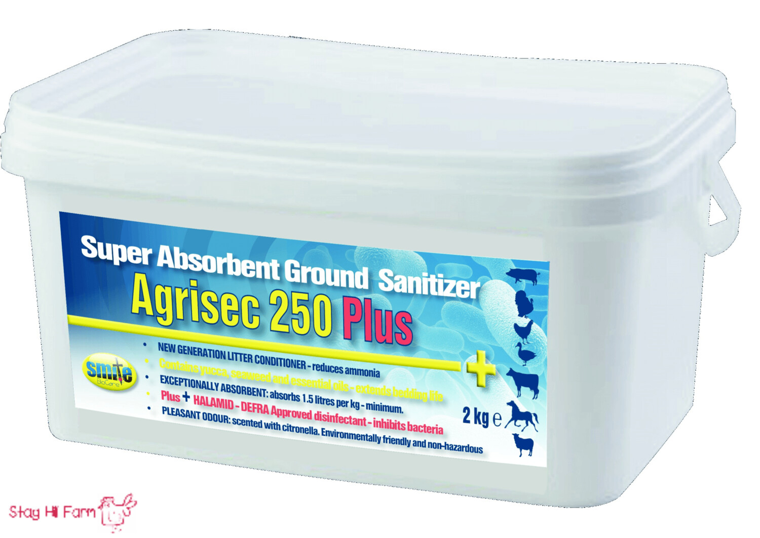 Agrisec Biocare 250 plus ground sanitiser 2kg*
