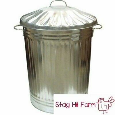 Galvanised Dustbin - 90 Litre - feed storage* COLLECTION & LOCAL DELIVERY ONLY