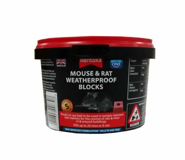 Rentokil Mouse and Rat Weatherproof Blocks - 5 pack*