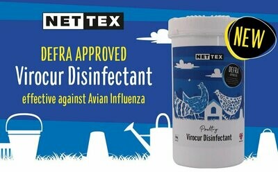 Nettex Poultry Virocur Disinfectant 1kg (Defra approved - Avian Flu)