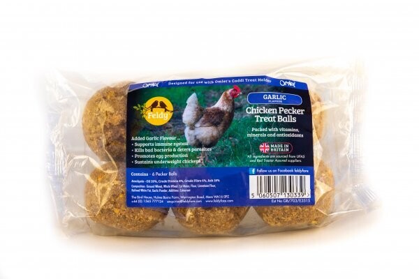 Feldy Chicken Pecker Balls - Garlic  6 pack