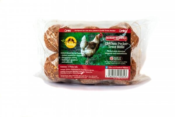 Feldy Chicken Pecker Balls - Mixed Berries 6 pack