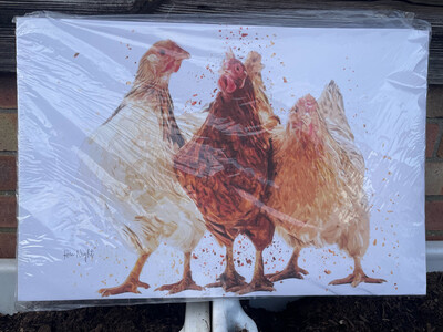 Chicken Canvas - Hen Night Print A2