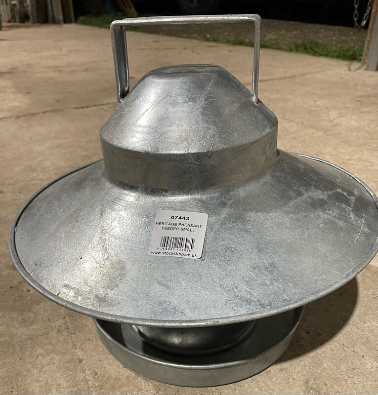 Heritage Galvanised Pheasant Feeder Small 2.25kg * Heritage Galvanised Pheasant Feeder Small 2.25kg *