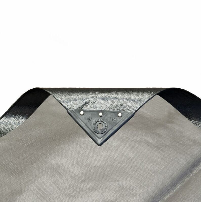 Super Heavy Duty Tarpaulin - 1.2m x 1.8m, Black/Silver