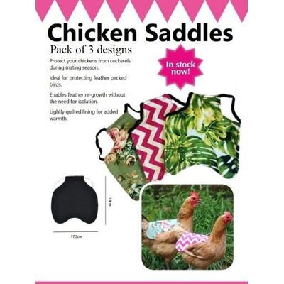Chicken Saddles, pack of 3