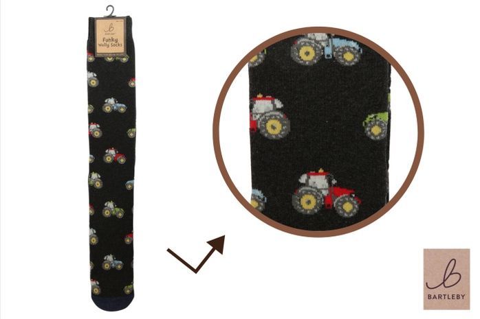 WELLY SOCKS - MODERN TRACTOR, SIZE 6-11