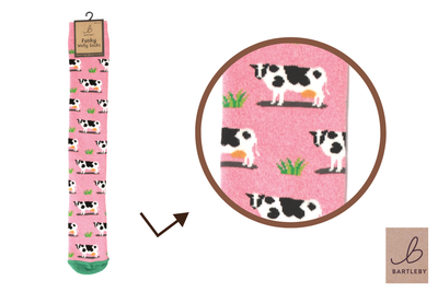 FUNKY WELLY SOCKS - GRAZING COW, SIZE 4-7 FUNKY WELLY SOCKS - GRAZING COW, SIZE 4-7