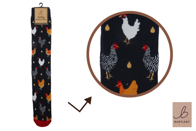 WELLY SOCKS - COLOURFUL CHICKEN, SIZE 4-7 WELLY SOCKS - COLOURFUL CHICKEN, SIZE 4-7