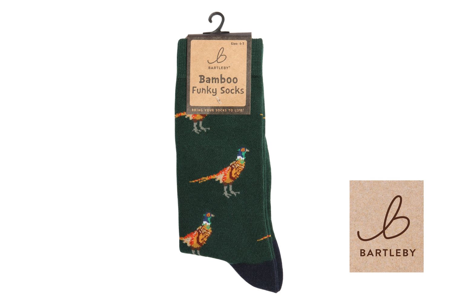 FUNKY BAMBOO SOCKS - COUNTRY PHEASANT, SIZE 4-7
