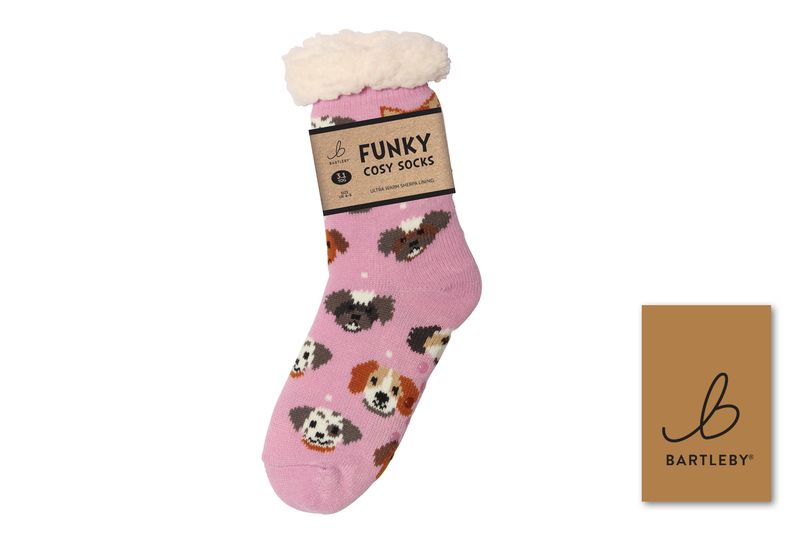 SHERPA SOCKS - PERFECT PUPPIES, SIZE 4-8
