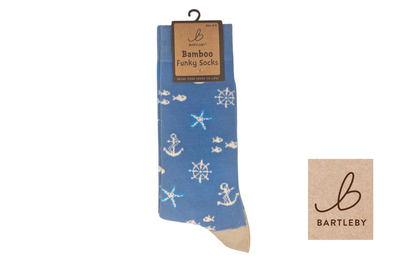 FUNKY BAMBOO SOCKS - NAUTICAL, SIZE 6-11 FUNKY BAMBOO SOCKS - NAUTICAL, SIZE 6-11