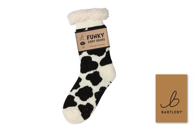 SHERPA SOCKS -  COW PATCH, SIZE 4-8