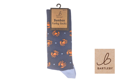 FUNKY BAMBOO SOCKS - CRAB, SIZE 4-7 FUNKY BAMBOO SOCKS - CRAB, SIZE 4-7