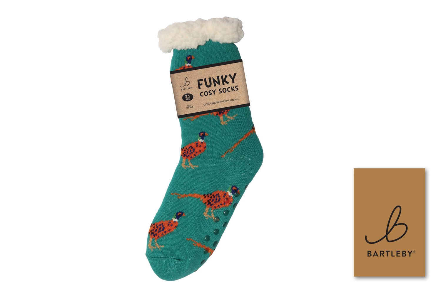 SHERPA SOCKS -  COUNTRY PHEASANT, SIZE 4-8