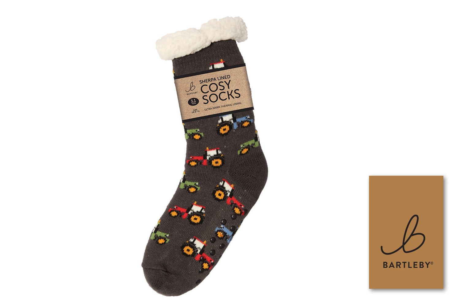 SHERPA SOCKS - MODERN TRACTOR, SIZE 6-11