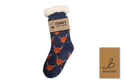 SHERPA SOCKS - HIGHLAND COW, SIZE 4-8