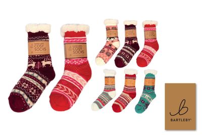 SHERPA LINED SOCKS, ASSORTED, SIZE 4-8