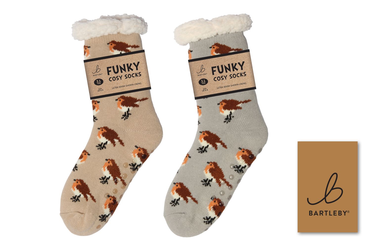 SHERPA SOCKS - GARDEN ROBIN, SIZE 4-8