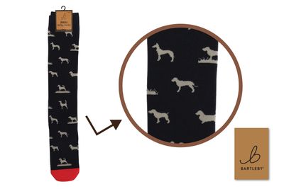 WELLY SOCKS -  HUNTING DOGS, SIZE 6-11