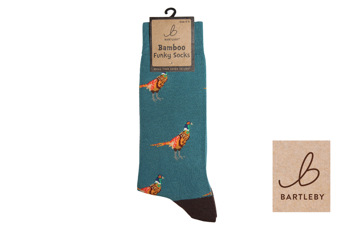FUNKY BAMBOO SOCKS - GOLDEN PHEASANT, SIZE 6-11