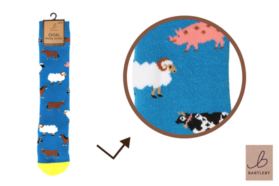 CHILDS FUNKY WELLY SOCKS - FARMYARD FRIENDS CHILDS FUNKY WELLY SOCKS - FARMYARD FRIENDS