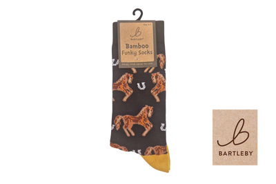 FUNKY BAMBOO SOCKS - COUNTRY HORSE, SIZE 4-7