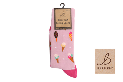 FUNKY BAMBOO SOCKS -   ICE CREAMS, SIZE 4-7