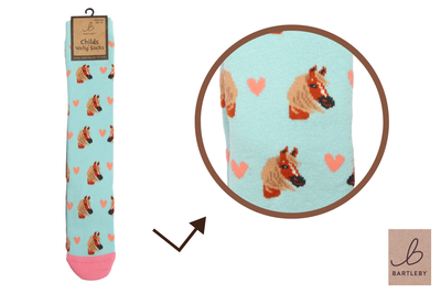 CHILDS WELLY SOCKS - HORSE LOVE