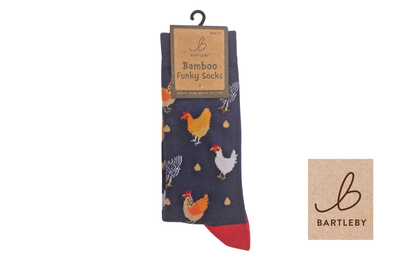 FUNKY BAMBOO SOCKS - CHICKEN, SIZE 4-7 FUNKY BAMBOO SOCKS - CHICKEN, SIZE 4-7