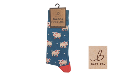 FUNKY BAMBOO SOCKS - CUTE PIG, SIZE 4-7 FUNKY BAMBOO SOCKS - CUTE PIG, SIZE 4-7