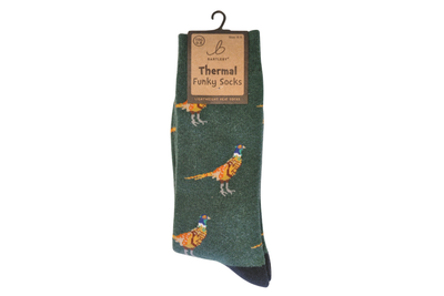FUNKY THERMAL SOCKS - PHEASANT, SIZE 6-11 FUNKY THERMAL SOCKS - PHEASANT, SIZE 6-11