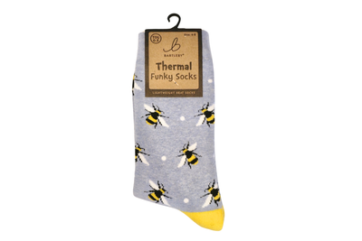 FUNKY THERMAL SOCKS - BEE, SIZE 4-8 FUNKY THERMAL SOCKS - BEE, SIZE 4-8