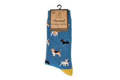 FUNKY THERMAL SOCKS - DOGGY DIVA , SIZE 4-8 FUNKY THERMAL SOCKS - DOGGY DIVA , SIZE 4-8
