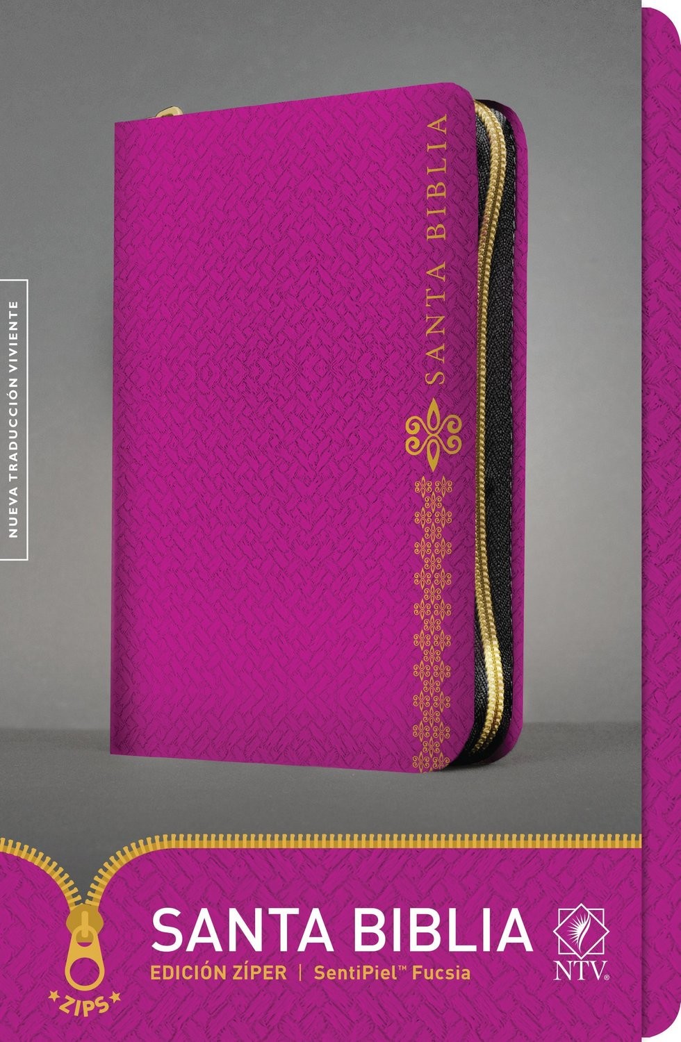 Santa Biblia NTV, Edición zíper SentiPiel, Fucsia (Free Shipping)