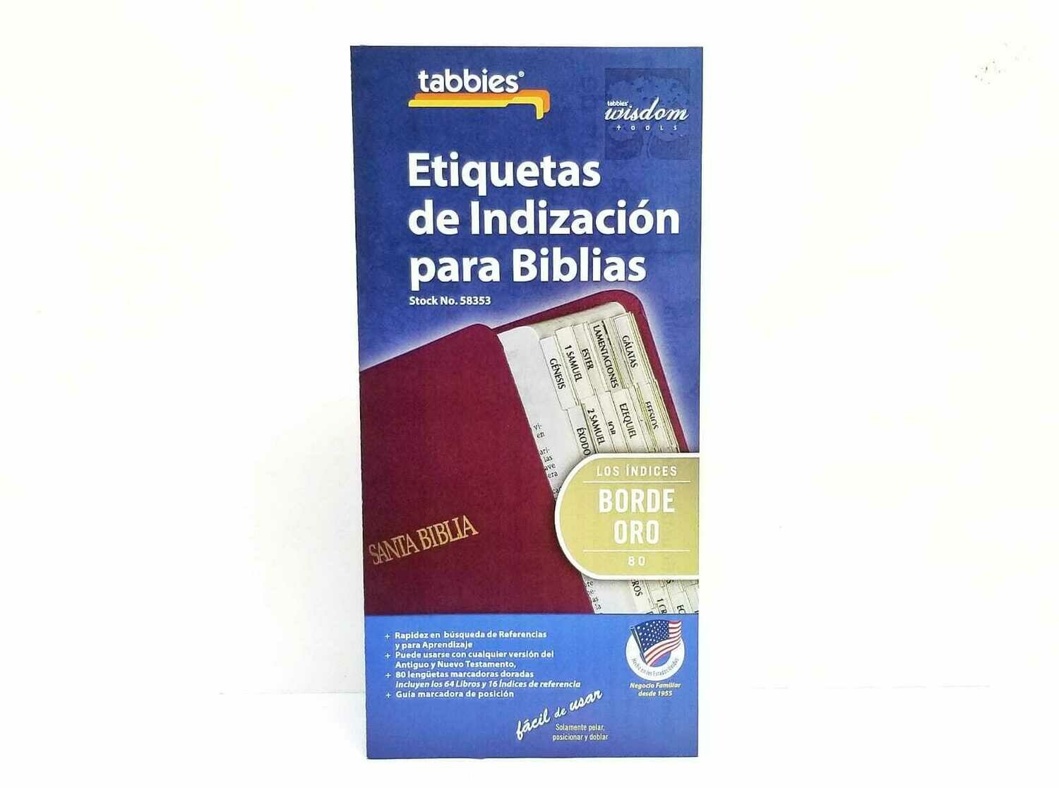 Indices para Biblias, etiquetas de indización