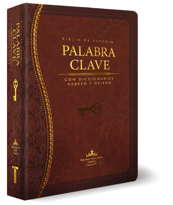 Biblia RVR60 Palabra Clave Estudio Diccionario Hebreo y Griego Imitacion Piel Marron