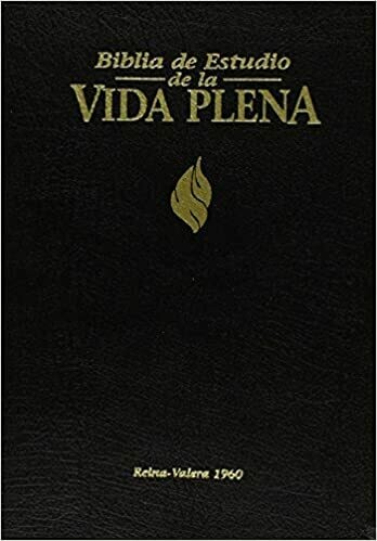 Biblia de Estudio Vida Plena, Dura, Negro, Índice  RV60 (Free Shipping)