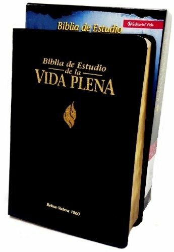 Biblia de Estudio Vida Plena, Dura, Negro, Índice  RV60 (Free Shipping)