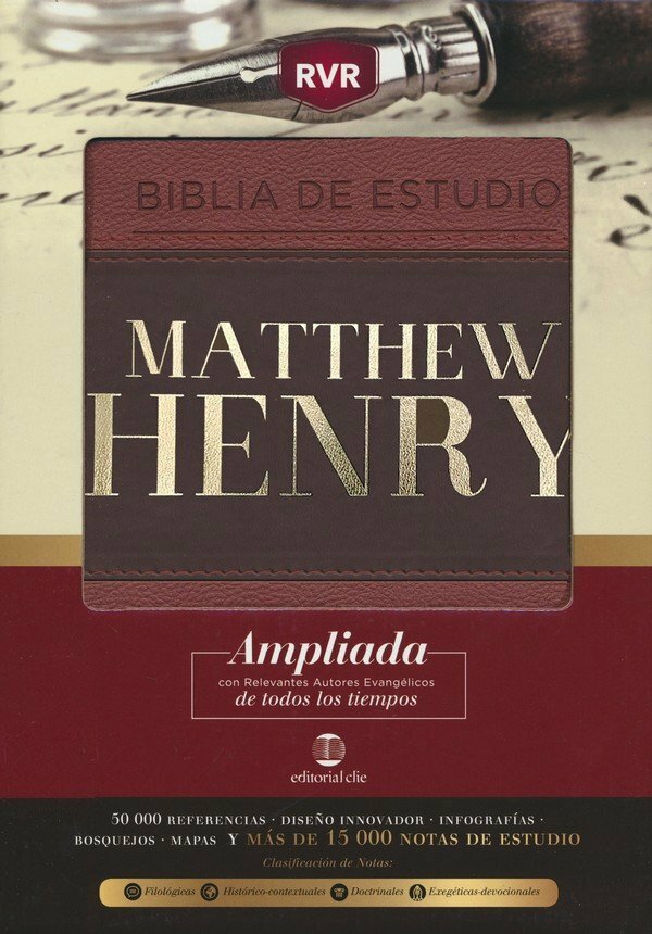 Biblia RVR de Estudio Matthew Henry, Leathersoft, Clásica (Free Shipping)