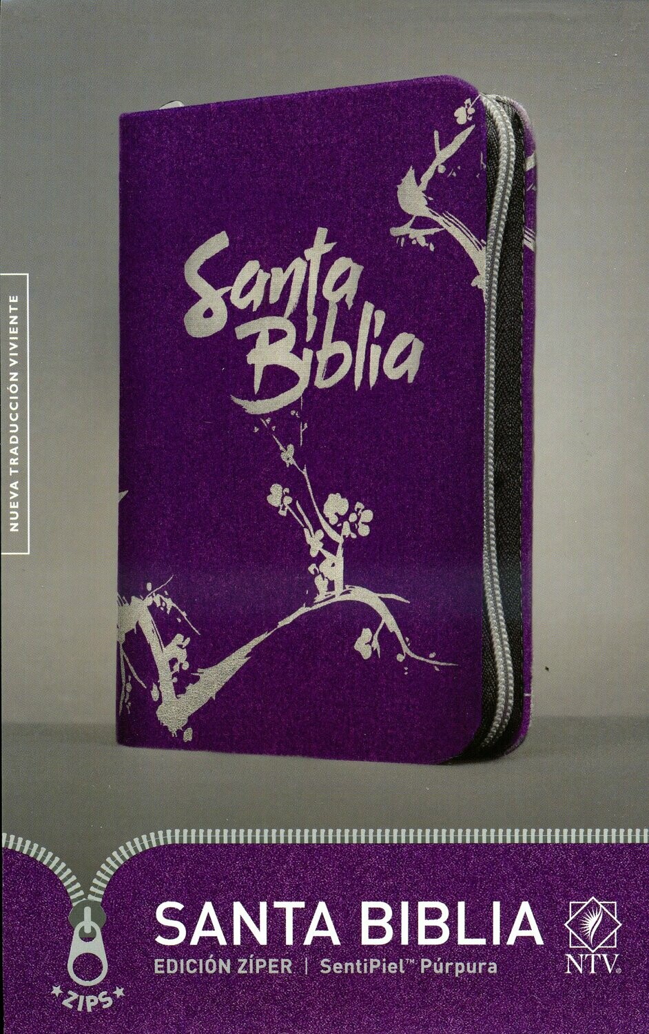 Santa Biblia NTV, Edición zíper ,SentiPiel, Púrpura (Free Shipping)