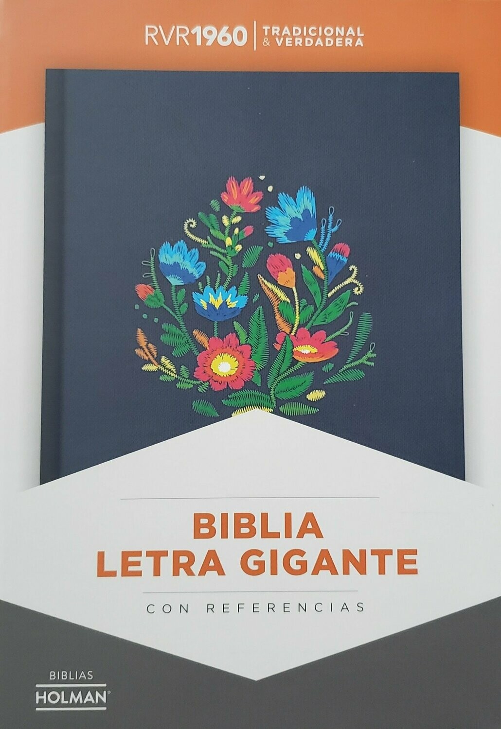 Biblia Letra Gigante bordado sobre tela RV1960  (Free Shipping)