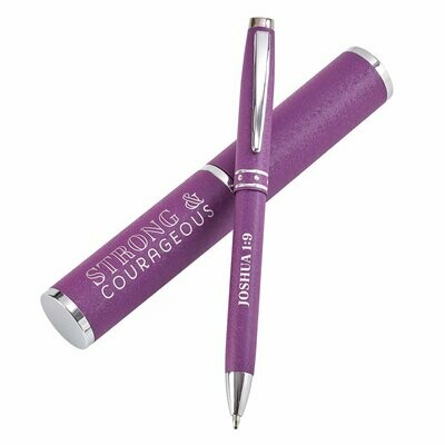 Elegante bolígrafo en estuche , Púrpura