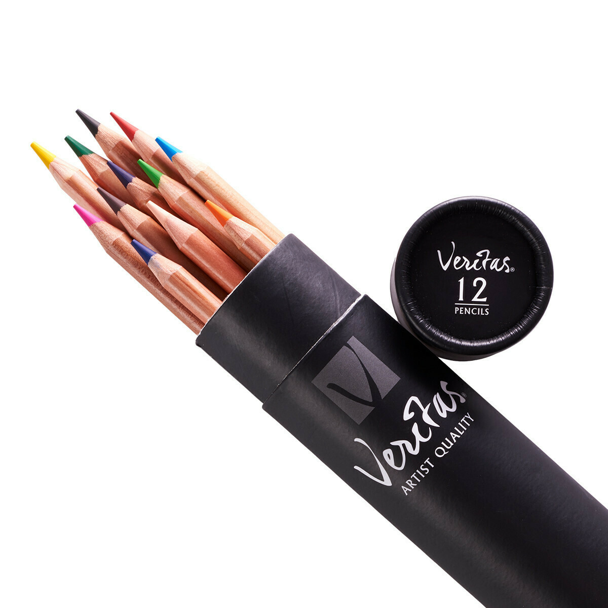 Lápices de colores, Veritas, pack de 12 unidades varios colores en Canister